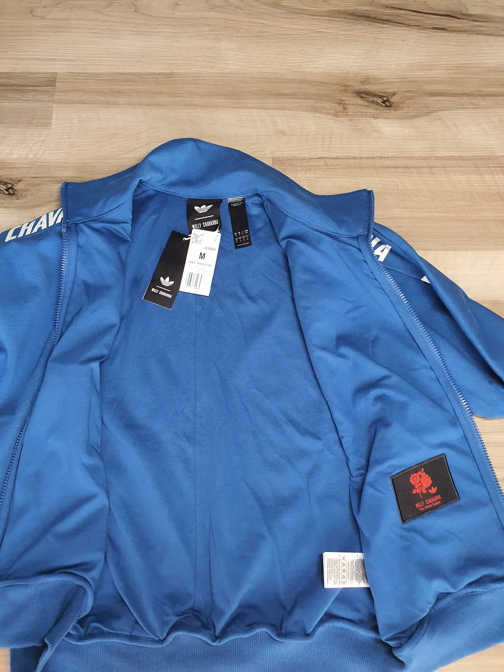 Adidas x Willy Chavarria Full Zip Knit Tracktop Jacket Marine JV8991 Sz Men's M